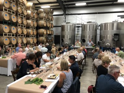 Wine & Cheese event in winery