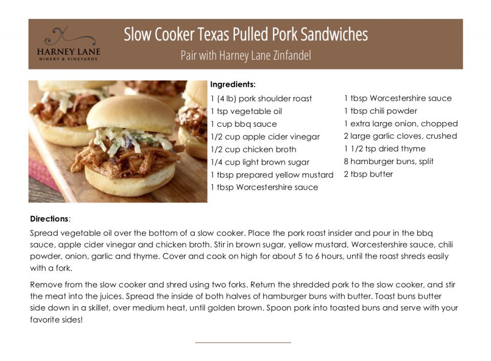 Slow Cooker Texas Pulled Pork Sandwiches