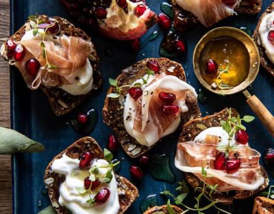 Honey Whipped Ricotta Crostini